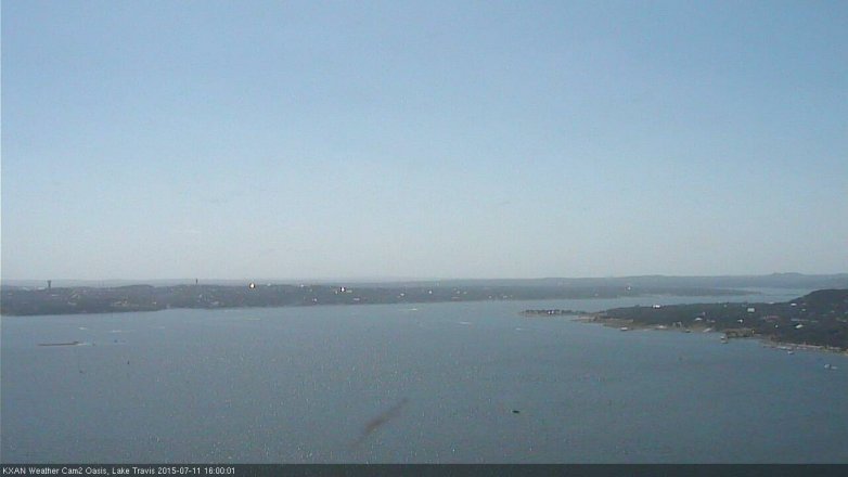 Lake Travis webcam, July 11, 2015 3:10 PM CT
