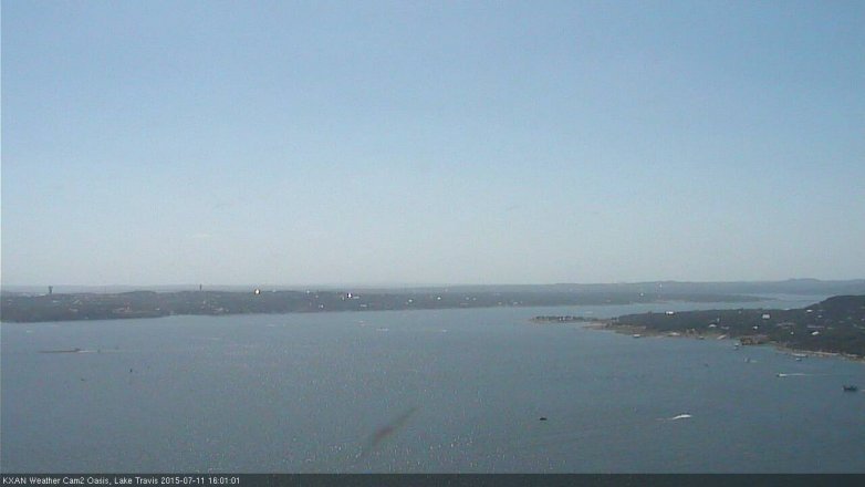 Lake Travis webcam, July 11, 2015 3:25 PM CT