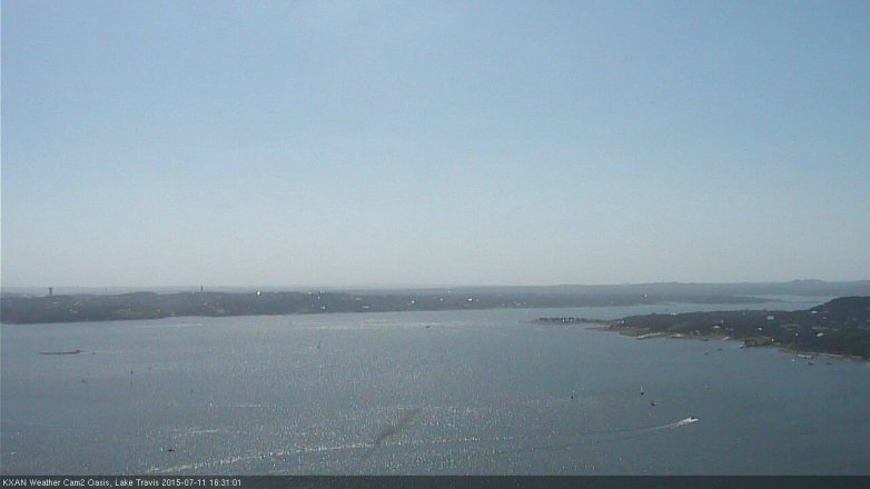 Lake Travis webcam, July 11, 2015 4:00 PM CT