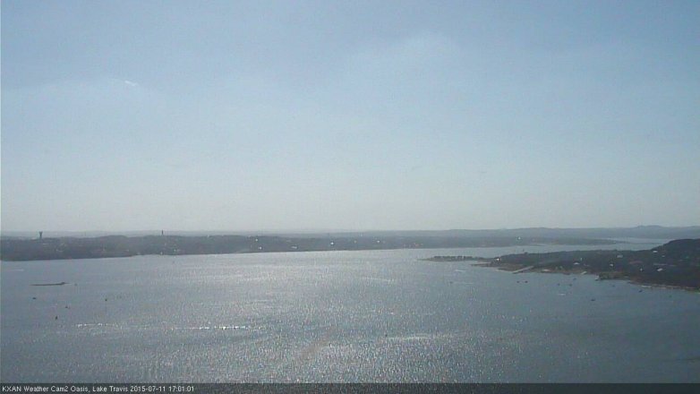 Lake Travis webcam, July 11, 2015 4:25 PM CT