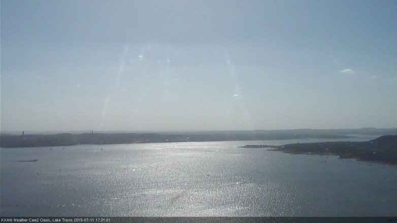 Lake Travis webcam, July 11, 2015 4:45 PM CT