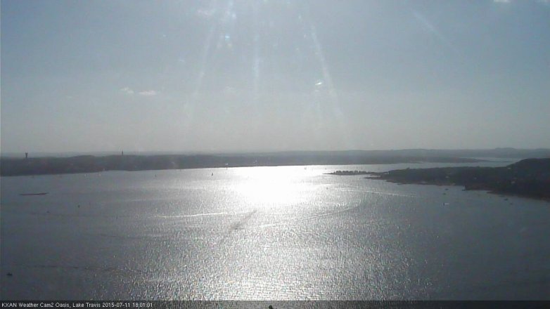 Lake Travis webcam, July 11, 2015 5:05 PM CT