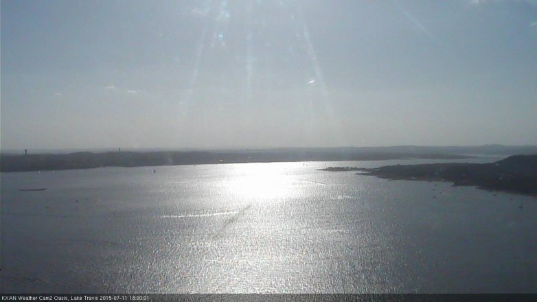 Lake Travis webcam, July 11, 2015 5:10 PM CT