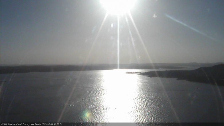 Lake Travis webcam, July 11, 2015 6:30 PM CT