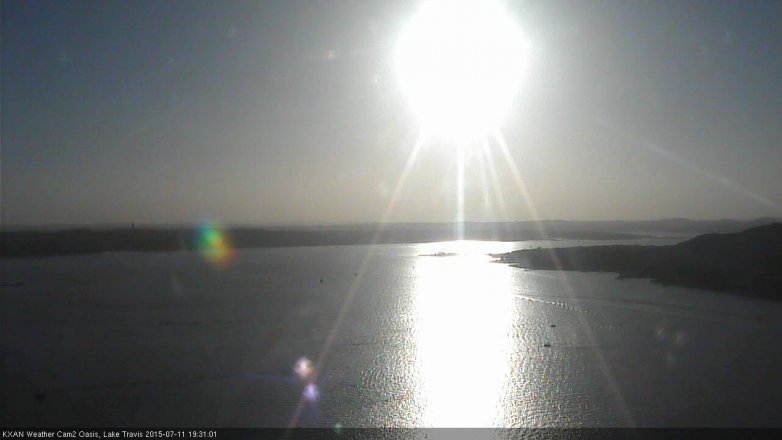 Lake Travis webcam, July 11, 2015 6:40 PM CT