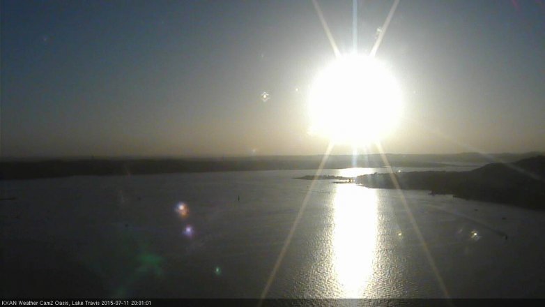 Lake Travis webcam, July 11, 2015 7:30 PM CT