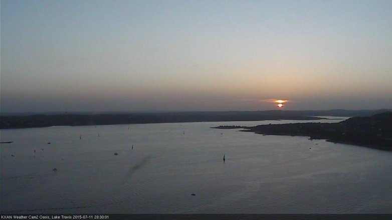 Lake Travis webcam, July 11, 2015 7:45 PM CT