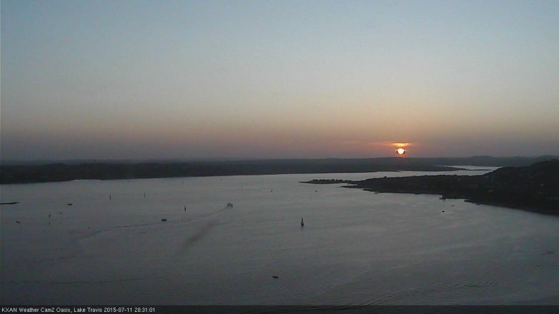 Lake Travis webcam, July 11, 2015 7:55 PM CT