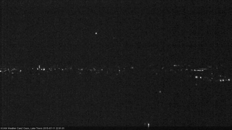 Lake Travis webcam, July 11, 2015 9:25 PM CT
