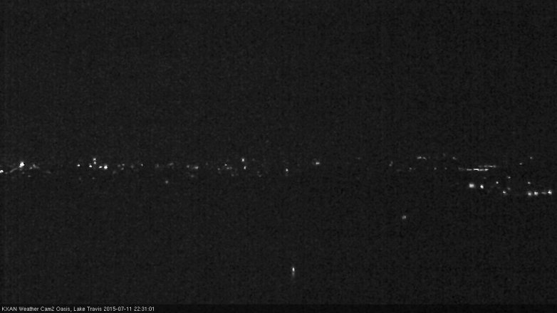 Lake Travis webcam, July 11, 2015 9:55 PM CT