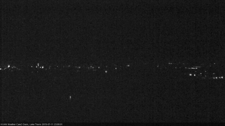 Lake Travis webcam, July 11, 2015 10:15 PM CT