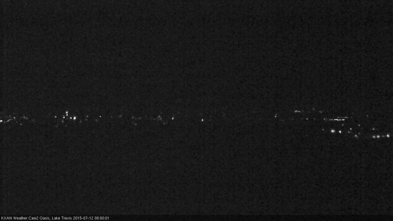 Lake Travis webcam, July 11, 2015 11:25 PM CT