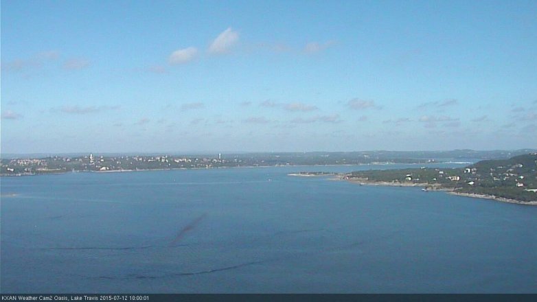 Lake Travis webcam, July 12, 2015 9:10 AM CT