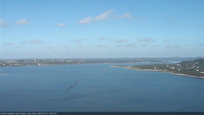 Lake Travis webcam, July 12, 2015 9:20 AM CT