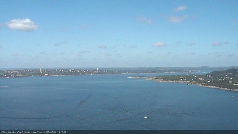 Lake Travis webcam, July 12, 2015 9:35 AM CT