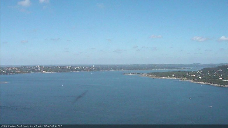 Lake Travis webcam, July 12, 2015 10:20 AM CT