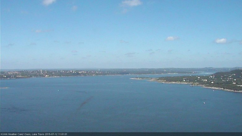 Lake Travis webcam, July 12, 2015 10:25 AM CT