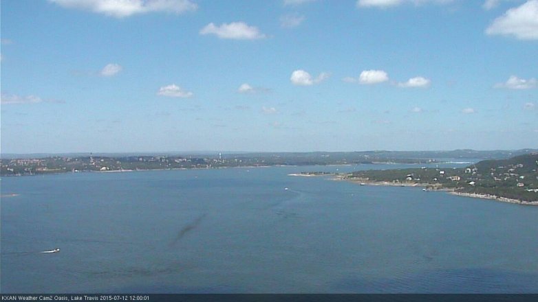 Lake Travis webcam, July 12, 2015 11:15 AM CT