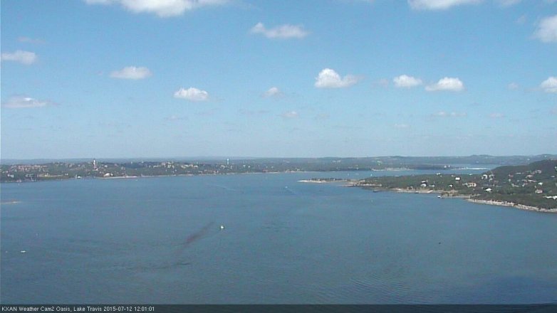 Lake Travis webcam, July 12, 2015 11:25 AM CT