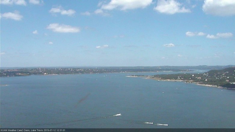 Lake Travis webcam, July 12, 2015 11:55 AM CT