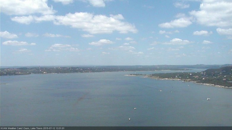 Lake Travis webcam, July 12, 2015 12:35 PM CT