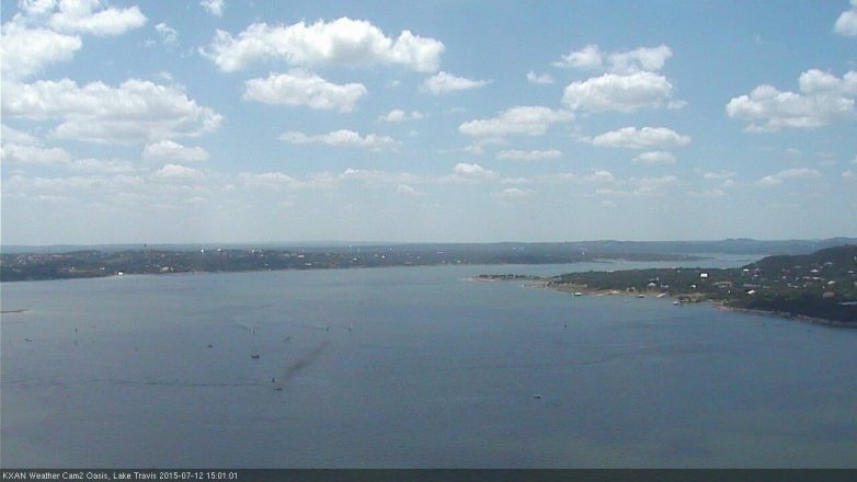 Lake Travis webcam, July 12, 2015 2:05 PM CT