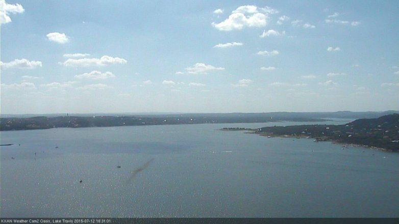 Lake Travis webcam, July 12, 2015 3:50 PM CT
