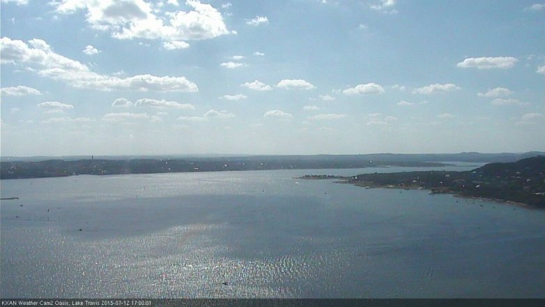 Lake Travis webcam, July 12, 2015 4:25 PM CT