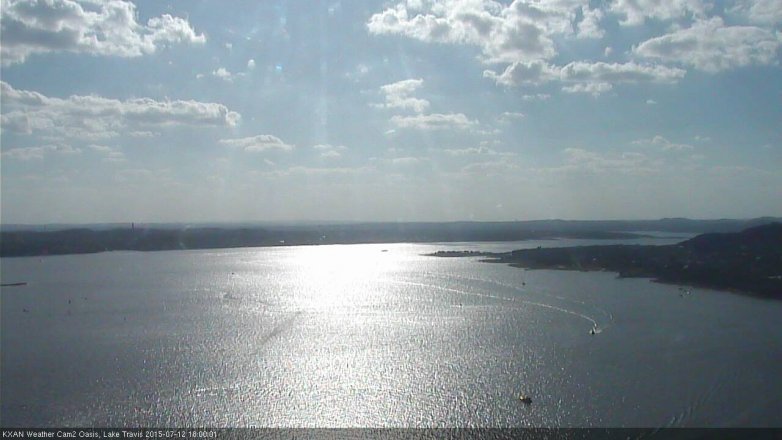 Lake Travis webcam, July 12, 2015 5:25 PM CT