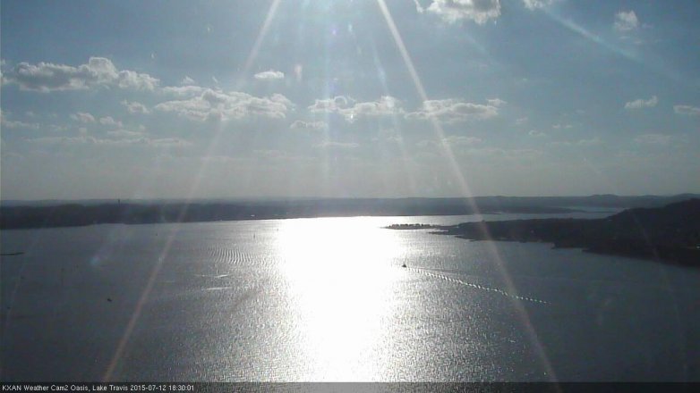 Lake Travis webcam, July 12, 2015 5:50 PM CT