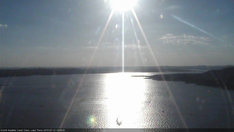 Lake Travis webcam, July 12, 2015 6:05 PM CT