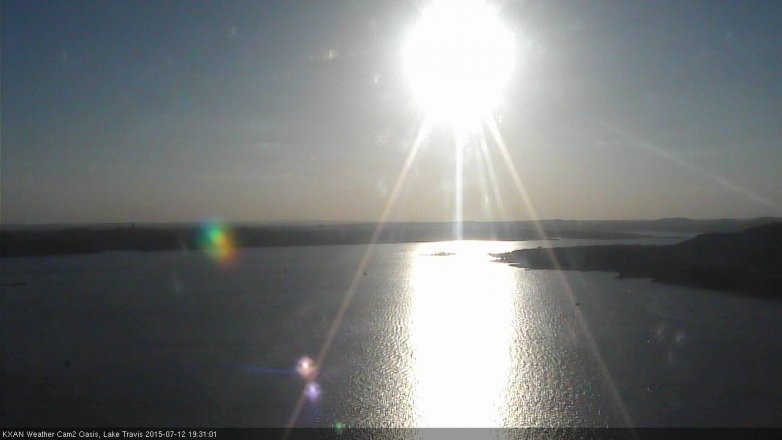 Lake Travis webcam, July 12, 2015 6:35 PM CT