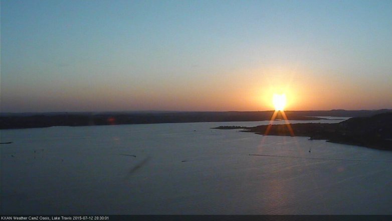 Lake Travis webcam, July 12, 2015 7:45 PM CT