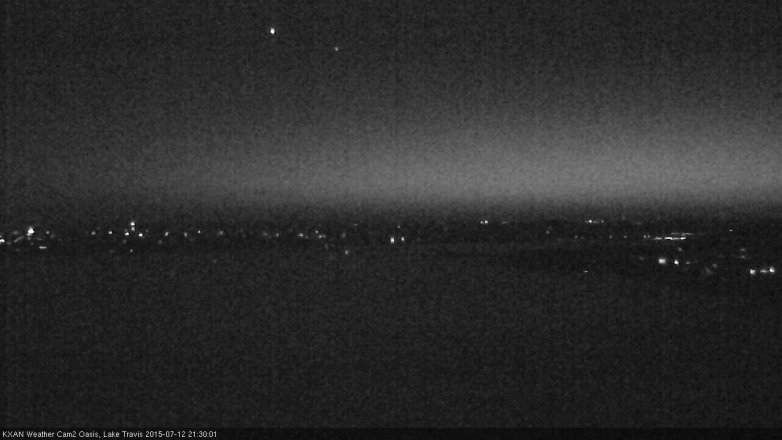 Lake Travis webcam, July 12, 2015 8:45 PM CT