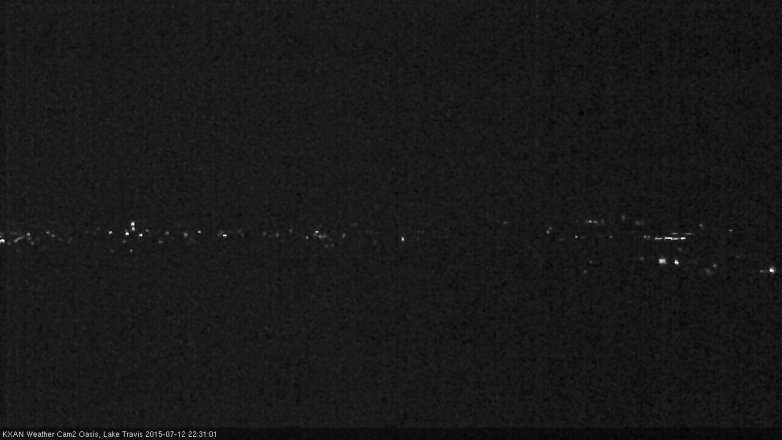 Lake Travis webcam, July 12, 2015 9:50 PM CT