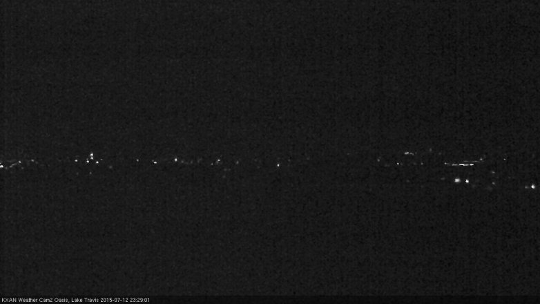 Lake Travis webcam, July 12, 2015 10:40 PM CT