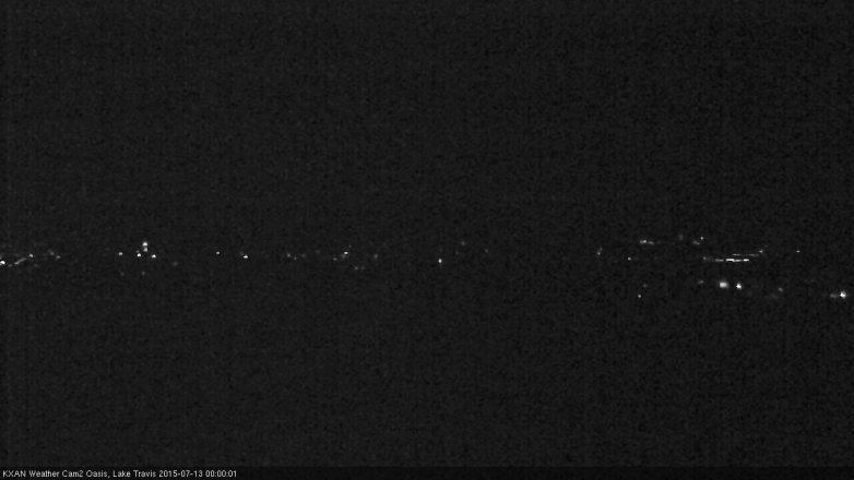 Lake Travis webcam, July 12, 2015 11:25 PM CT