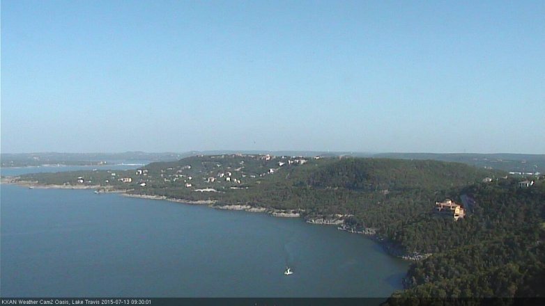 Lake Travis webcam, July 13, 2015 9:00 AM CT