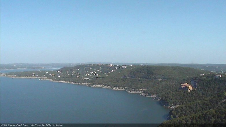 Lake Travis webcam, July 13, 2015 9:20 AM CT