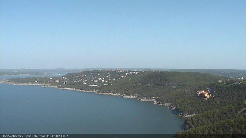 Lake Travis webcam, July 13, 2015 9:35 AM CT