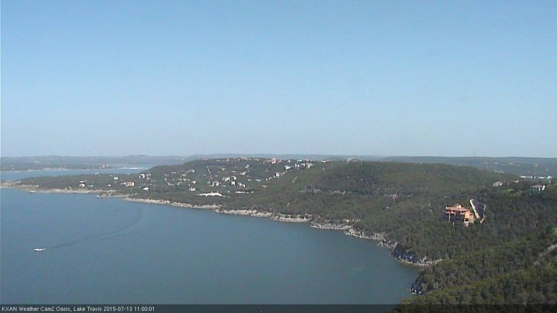 Lake Travis webcam, July 13, 2015 10:30 AM CT
