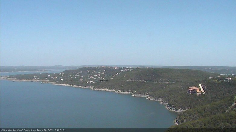 Lake Travis webcam, July 13, 2015 11:20 AM CT