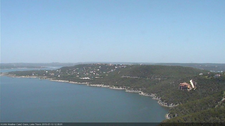 Lake Travis webcam, July 13, 2015 11:35 AM CT
