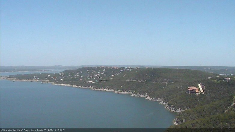 Lake Travis webcam, July 13, 2015 11:40 AM CT