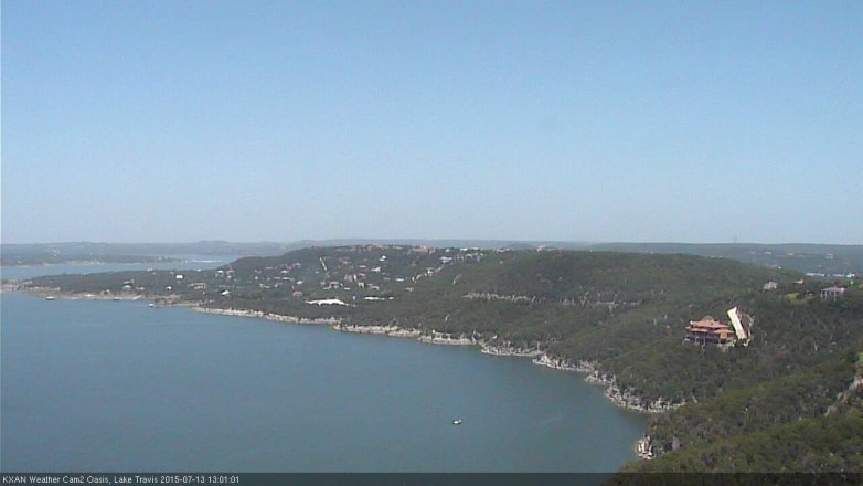 Lake Travis webcam, July 13, 2015 12:10 PM CT