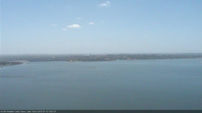 Lake Travis webcam, July 13, 2015 1:10 PM CT