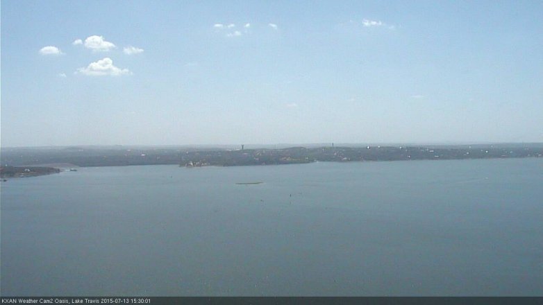 Lake Travis webcam, July 13, 2015 2:55 PM CT