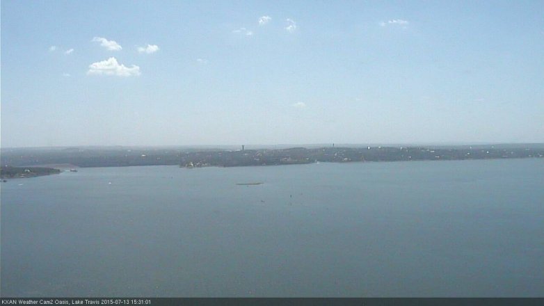 Lake Travis webcam, July 13, 2015 3:00 PM CT