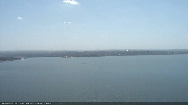 Lake Travis webcam, July 13, 2015 3:15 PM CT