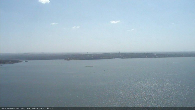 Lake Travis webcam, July 13, 2015 3:40 PM CT